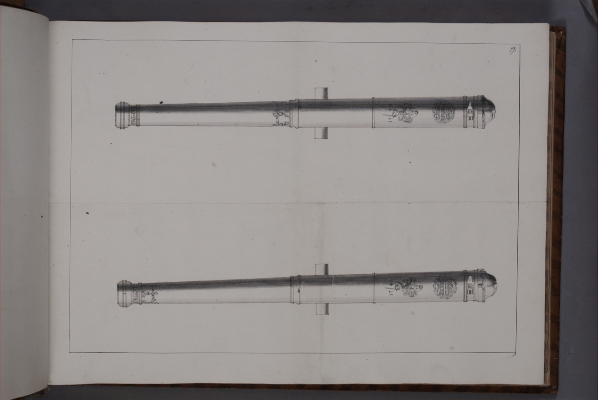 Kjell Hedberg, Imaging depicting fire pipes taken as trophies by the Swedish army with the Torn fortress on 4 October 1703. Included in volume with depicted canon trophies taken in the years 1703-1706.