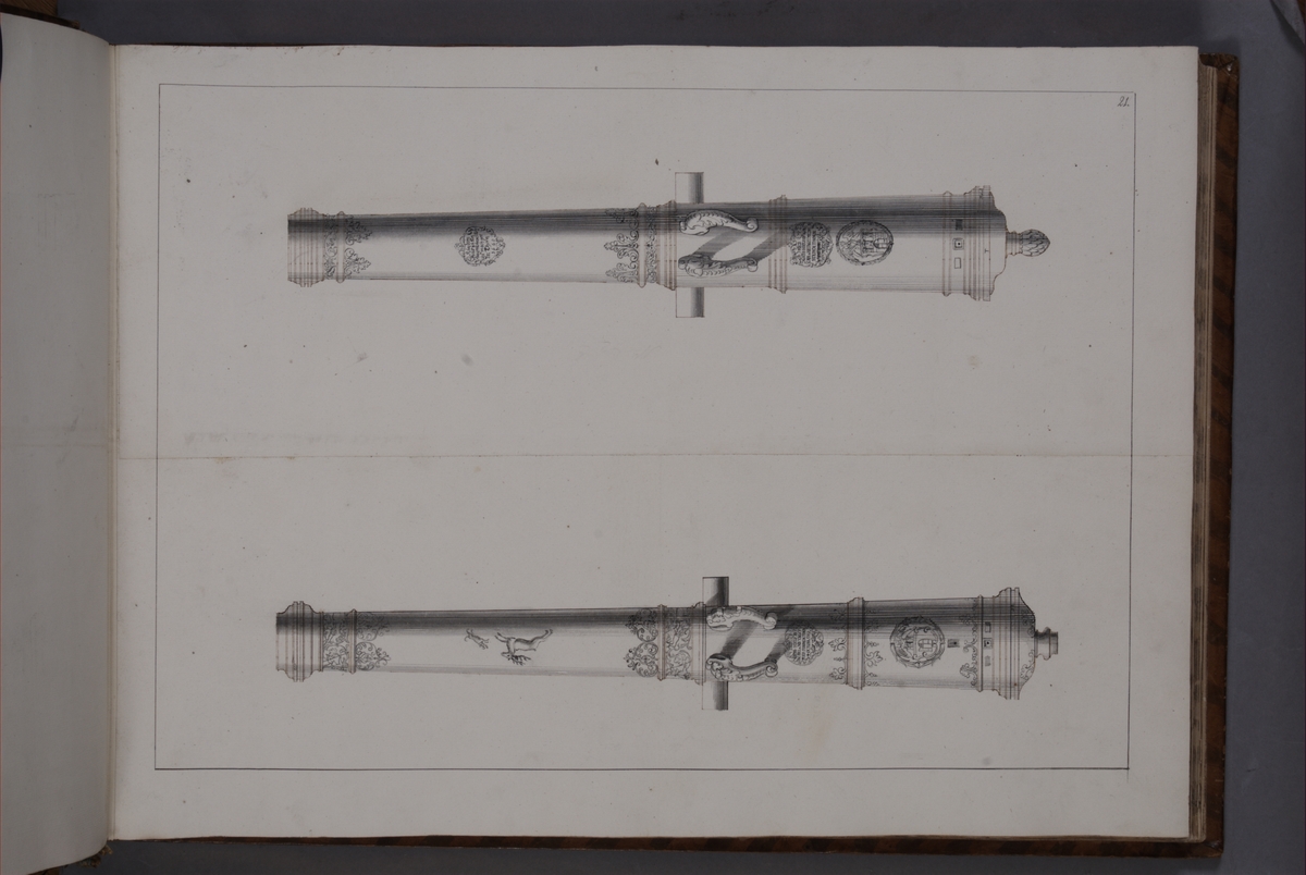Kjell Hedberg, Avbildning föreställande eldrör tagna som troféer av den svenska armén med fästningen Torn den 4 oktober 1703. Ingår i volym med avbildade kanontroféer tagna åren 1703-1706.