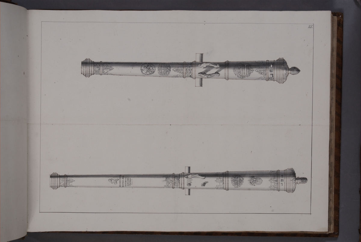 Kjell Hedberg, Avbildning föreställande eldrör tagna som troféer av den svenska armén med fästningen Torn den 4 oktober 1703. Ingår i volym med avbildade kanontroféer tagna åren 1703-1706.