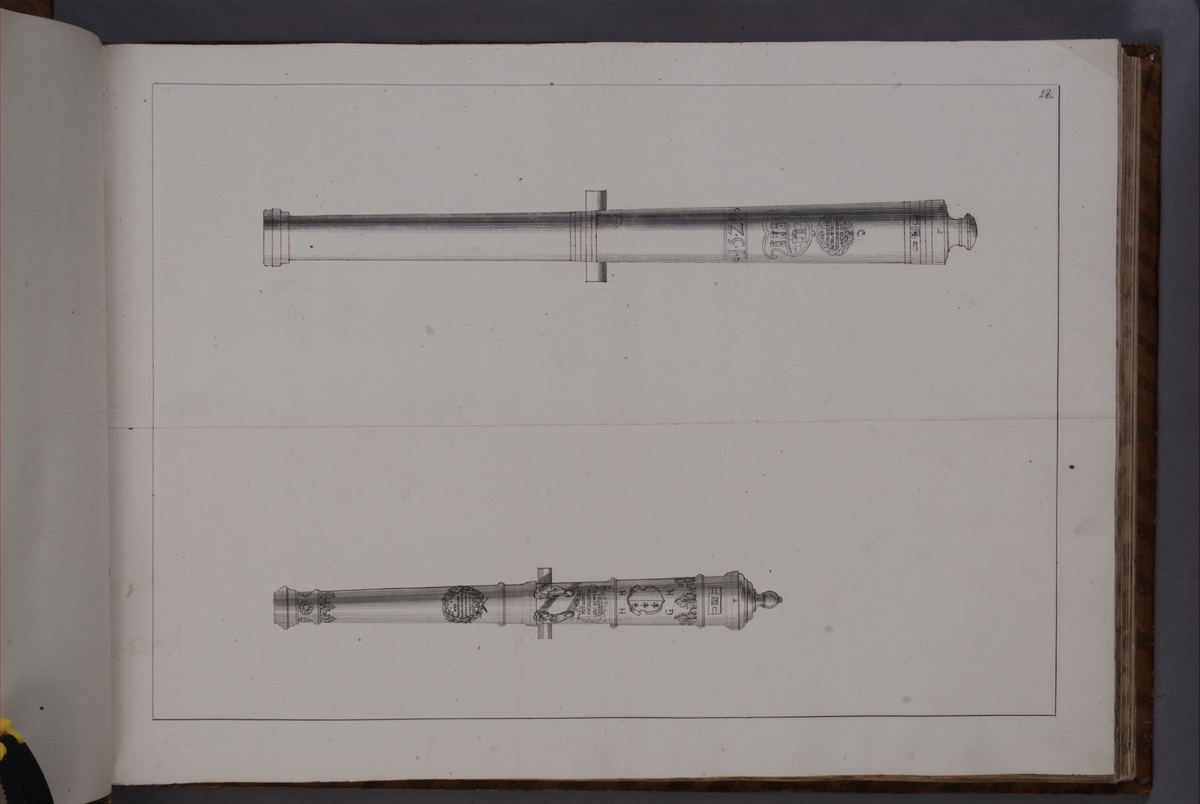 Kjell Hedberg, Imaging depicting fire pipes taken as trophies by the Swedish army with the Torn fortress on 4 October 1703. Included in volume with depicted canon trophies taken in the years 1703-1706.