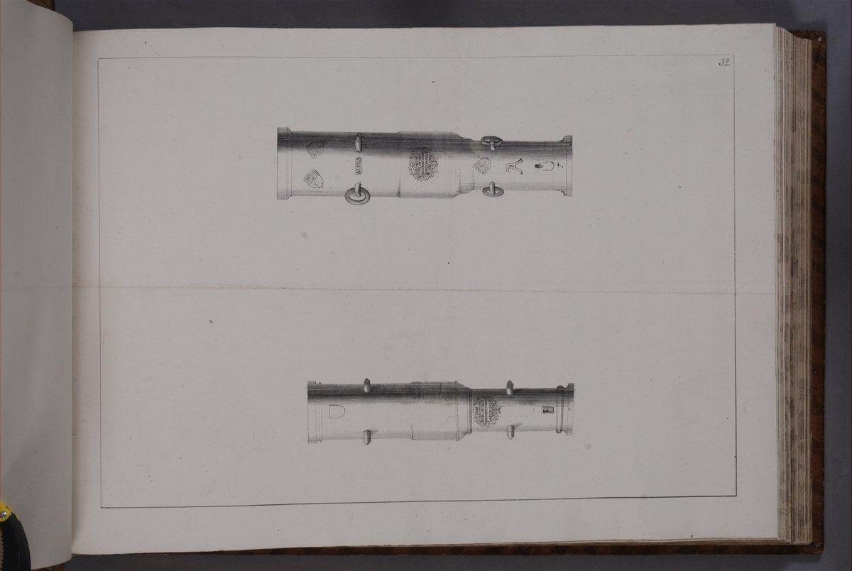 Kjell Hedberg, Avbildning föreställande eldrör tagna som troféer av den svenska armén med fästningen Torn den 4 oktober 1703. Ingår i volym med avbildade kanontroféer tagna åren 1703-1706.