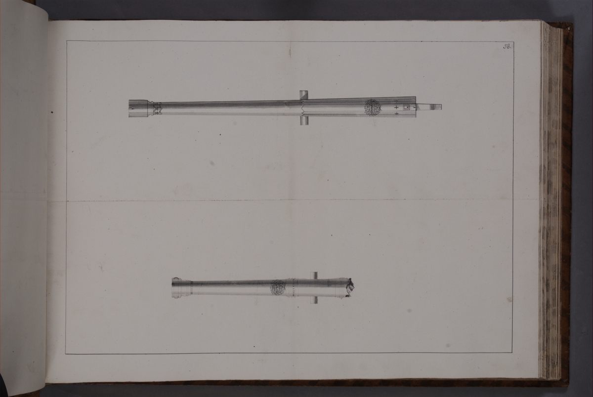 Kjell Hedberg, Image depicting fire pipes taken as trophies by the Swedish army in Poland on 4 October 1703 and out of the town of Strasburg (Brodnica) on 16 October 1703. Included in volume with depicted canon trophies taken in the years 1703-1706.