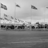Ford-monter på Lantbruksutställningen i Örebro den 19 juni 1953.
Görtz Motor AB.