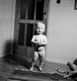 Rumsinteriör, en liten pojke.Åke Andersson