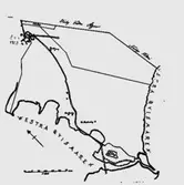 Karta över Sörby säteri ägor.