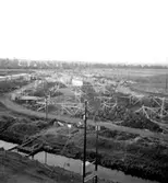 Byggnadsarbete, 3:e etappen.
Bilden tagen i samband med en särskild dokumentation som fotografen gjorde åt Stiftelsen Hyresbostäder Örebro.