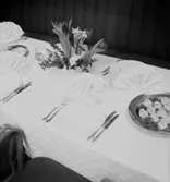 Konsums restaurang, interiör, dukat bord.