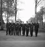 Frank Linds orkester, åtta män.