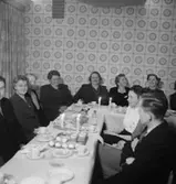 Konsums restaurang, interiör, personalfest.