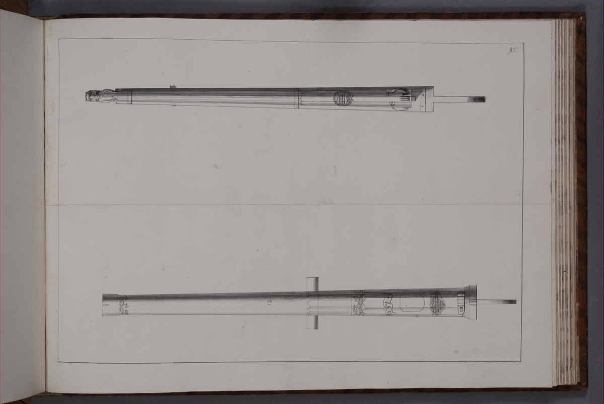 Kjell Hedberg, Imaging depicting fire pipes taken as trophies by the Swedish army with the fortress Bertzen on 15 September 1704. Included in volume with depicted canon trophies taken in the years 1703-1706.