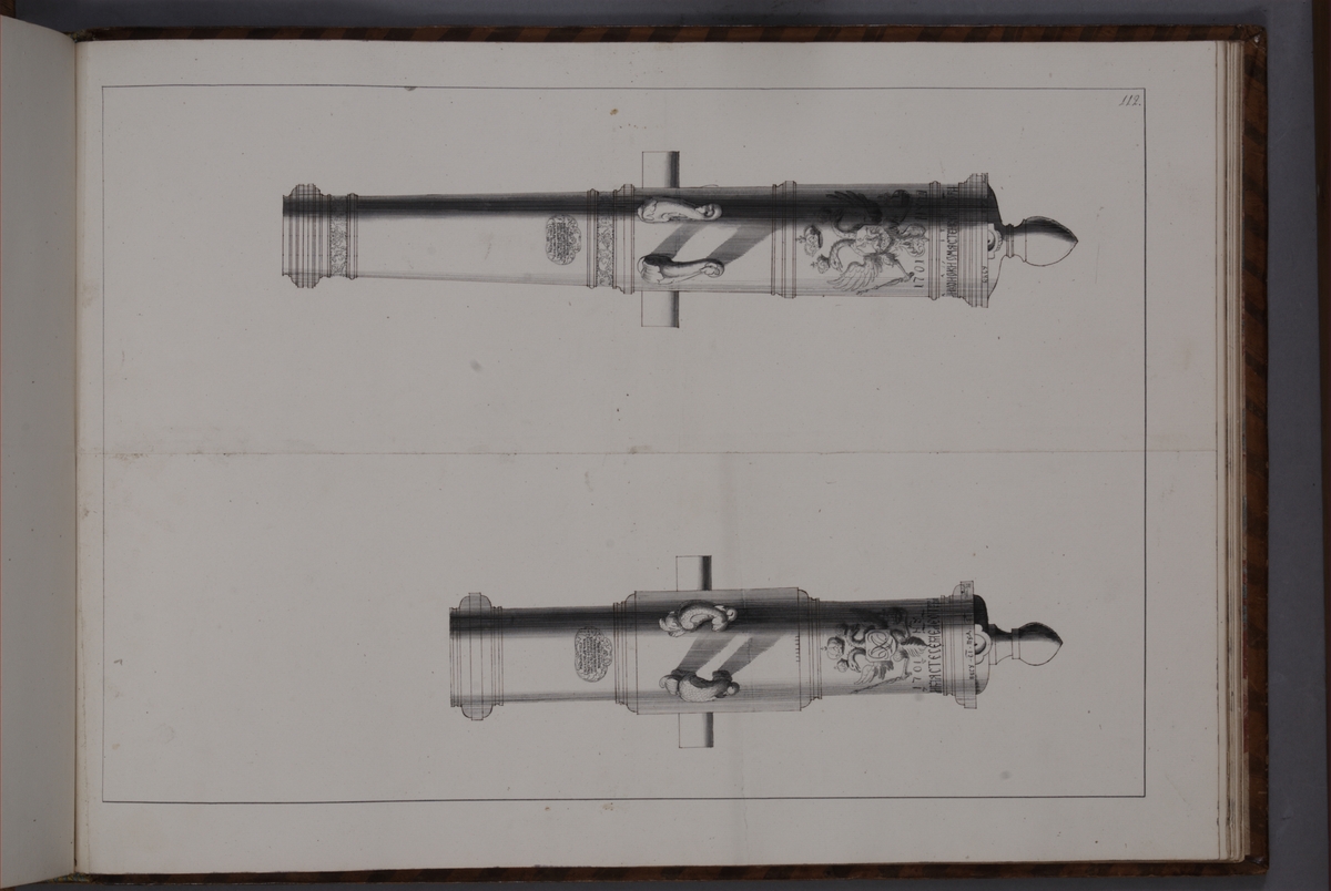 Kjell Hedberg, Avbildning föreställande eldrör tagna som troféer av den svenska armén vid Gemürtenhof den 16 juli 1705. Ingår i volym med avbildade kanontroféer tagna åren 1703-1706.