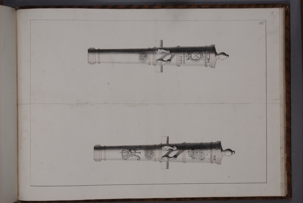 Kjell Hedberg, Imaging depicting fire pipes taken as trophies by the Swedish army at Fraustadt on 3 February 1706. Included in volume with depicted canon trophies taken in the years 1703-1706.