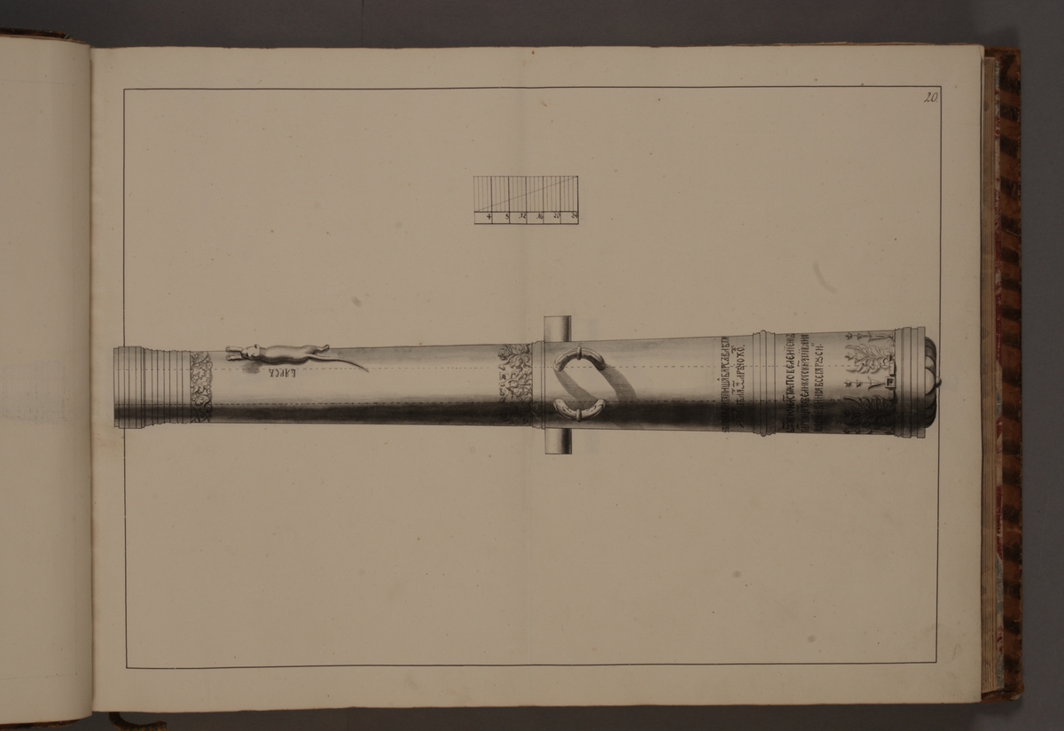 Kjell Hedberg, Image depicting the Russian trophy, taken by King Gustaf Adolf with Ivangrada in 1612. Included in volume with depicted older Swedish fire pipes kept on fortresses and fire pipes conquered in the years 1598-1679.