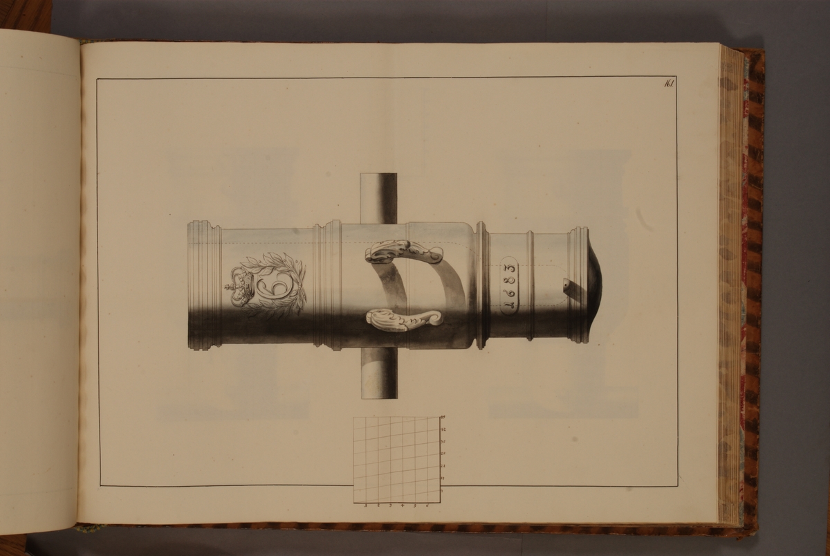 Kjell Hedberg, Image depicting Danish trophy with Kristian V’s weapon. Included in volume with depicted older Swedish fire pipes kept on fortresses and fire pipes conquered in the years 1598-1679.