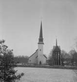 Glanshammars kyrka, exteriör.
3 januari 1941.