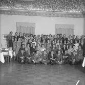 Skolträff på hotell Laxbrogården, gruppbild.
Den stora skolklassen från Grängesberg.