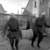 Brandkåren i Ställdalen, brandsläckningsarbete, brandmän.