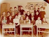 Stureskolan, klassrumsinteriör, klass 3B, sal 2.22 skolbarn och lärarinna fru Marianne Christensson.