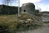 Hammarby bruk, 1968-05-12. Ruiner efter masugn och rostugn.