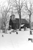 Älgarås kyrka, exteriör.
Vinterbild.
Mars 1945.