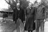 En kvinna och två män.Johan, Johanna och Adolf Karlsson, Fäbron, Undenäs.