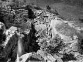 Gammal kalksättning (ugn eller bostad) vid erosionsdalen vid Dala kalkbruk.