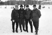 DM på skidor i Hällefors, skidtävling.
Grupp fyra män.
