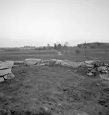 Fornlämning, ruin av Granhammars kyrka.
19 oktober 1937.