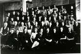 Rantens Strå- & filthattfabrik. Hattfabrikens personal på 1940-talet. Emil Nyrén började i firman 1917, och var verksam som disponent under åren 1947-1955.