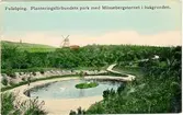 Planteringsförbundets park, Svandammen. (färglagd bild).