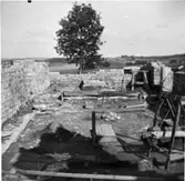 Mittkoret från väster under pågående sållningsarbeten.