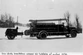 Den första brandbilen till Falköping på nyåret 1936.