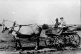 Fagerberg och Effie Liedholm på väg till Kvänums station 1928