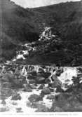 Vårfloden vid Falköpings Vattenlednings mark å Mösseberg år 1902. Vid sekelskiftet var berget fortfarande kalt. Vårfloden från 