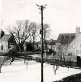 Falköpings tidning före tillbyggnaden 1957. Foto från 2:a vån. hos Gotthard Nilsson, Nygatan 25.