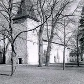 S:t Olofs kyrka. Restaureringen 1958-1961. Exteriör från sydväst.