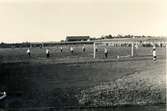 Fotbollsmatch mellan Polisen och Brandkåren i Falköping den 14 Juni 1933. Polisen vann med 7 - 4.