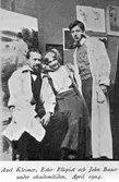John Bauer, Ester Ellqvist och Axel Kleiner under akademitiden.