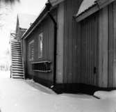 Kättilstorp 8 Januari 1968 före VA-arbeten. SJ:s bostadshus.