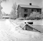 Kättilstorp 8 Januari 1968 före VA-arbeten. Torsbos staket.