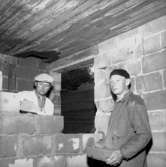 Filo-bygget, två män.Wäfors och Holmgren