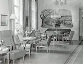 Ålderdomshemmet Falkenbergs stora dagrum. Väggmålning av Kirre Lönnegren.