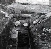 Utgrävning på Kalmar slott   västra vallen. rapporten: Krutkammaren,västra vallgraven, vallen och brunnar.