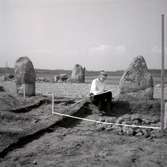 En arkeologisk undersökning i Ytterby, maj 1963.