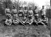 Gruppbild av militärer. Beställare: Landstormen.