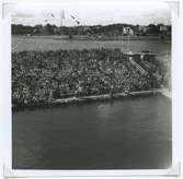 Ögonblicksbild från SM i simning, som 1946 hölls vid Långviksbadet Kalmar.