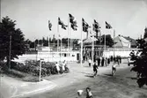 Mässområdet för 1947 års hantverksmässa vid Fredriksskans i Kalmar.