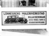 Reklam för Lönngrens måleriverkstad i Kalmar.