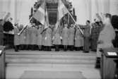 Lottornas faninvigning I kyrkan 1941, 15542.