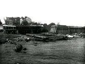 Pråmslipen. Upplagsplats för pråmar på Kattrumpan, bredvid klapphuset. Sett från sjösidan.
